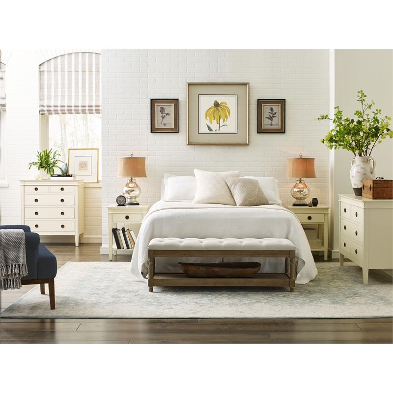 Finch Westport 1 Drawer End Table Vintage Cream