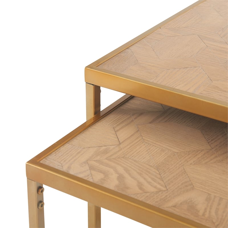 Finch Friedman Nesting Accent Tables Set of 2 Gold