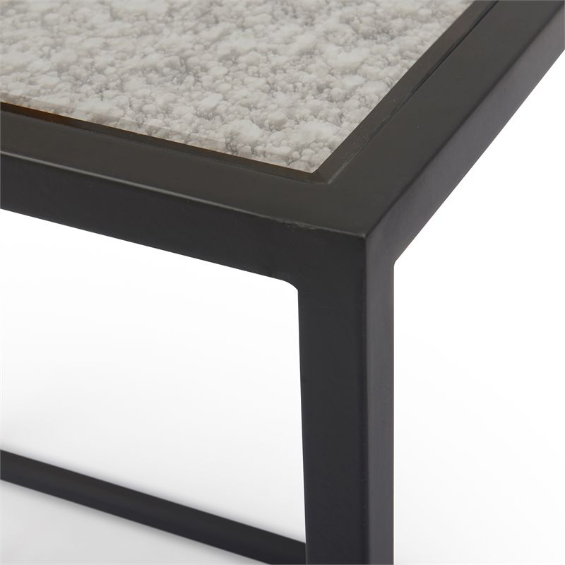 Finch Gramercy Black Mirrored Accent Table Set of 2