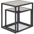 Finch Gramercy Black Mirrored Accent Table Set of 2