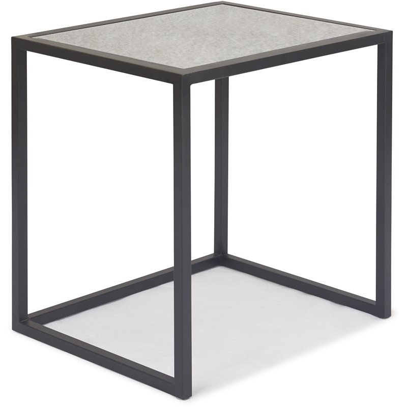 Finch Gramercy Black Mirrored Accent Table Set of 2