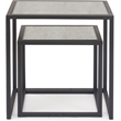 Finch Gramercy Black Mirrored Accent Table Set of 2