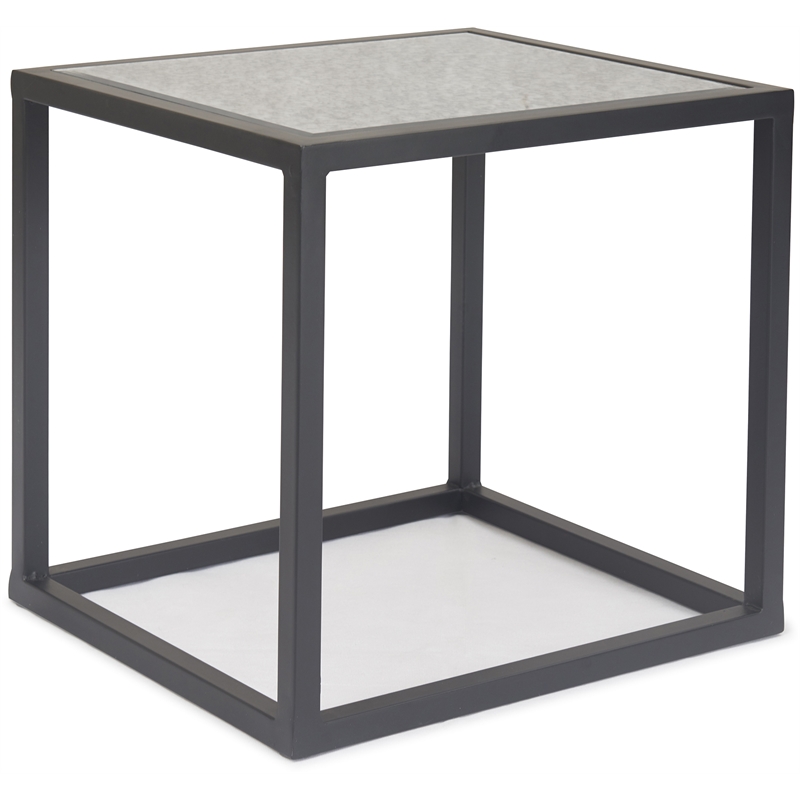 Finch Gramercy Black Mirrored Accent Table Set of 2