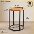 Finch Grayson Wooden Side Table Light Beige