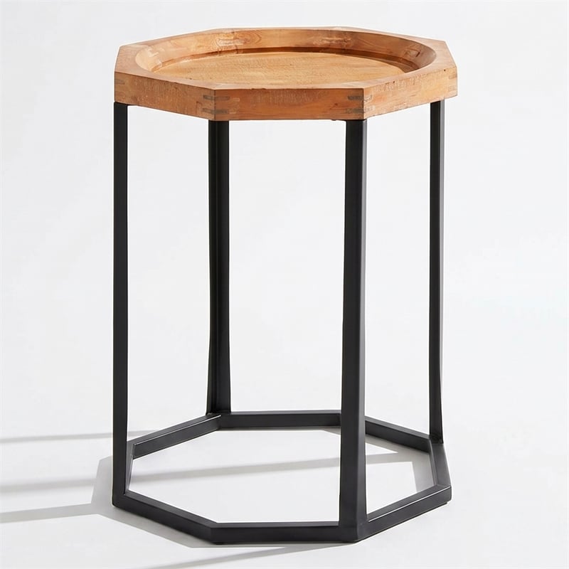 Finch Grayson Wooden Side Table Light Beige