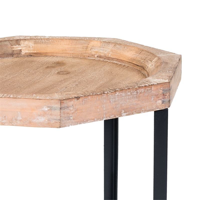 Finch Grayson Wooden Side Table Light Beige