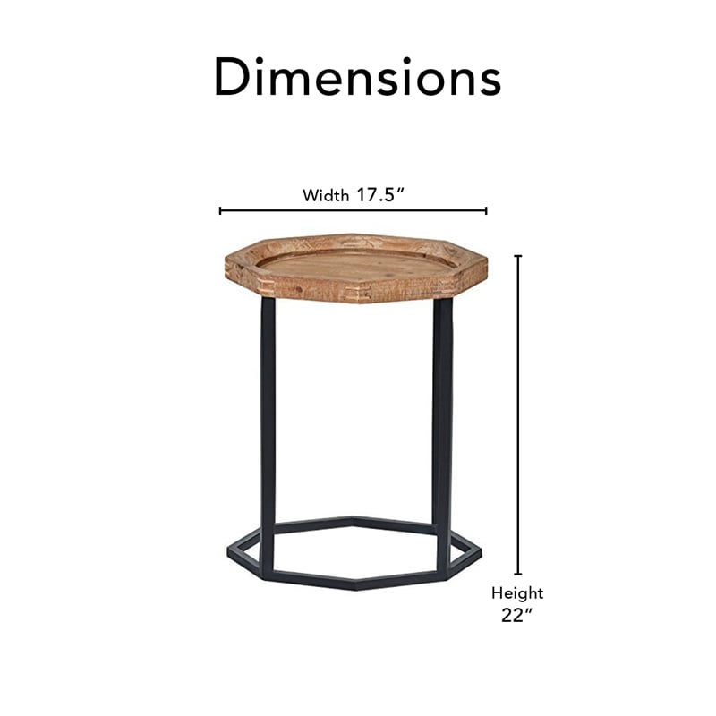 Finch Grayson Wooden Side Table Light Beige