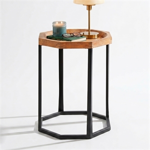 Finch Grayson Wooden Side Table Light Beige