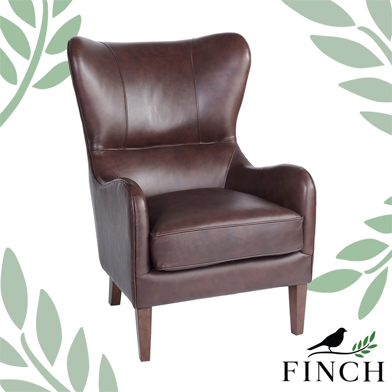 chocolate wingback chair