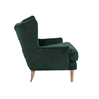 Finch Wyatt Wingback Fabric Upholstered Chair in Emerald Green