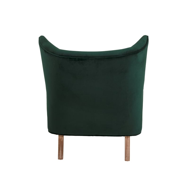Finch Wyatt Wingback Fabric Upholstered Chair in Emerald Green
