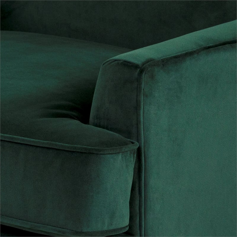 Finch Wyatt Wingback Fabric Upholstered Chair in Emerald Green
