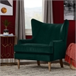 Finch Wyatt Wingback Fabric Upholstered Chair in Emerald Green