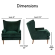 Finch Wyatt Wingback Fabric Upholstered Chair in Emerald Green
