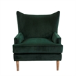 Finch Wyatt Wingback Fabric Upholstered Chair in Emerald Green