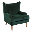 Finch Wyatt Wingback Fabric Upholstered Chair in Emerald Green