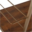 Finch Maxwell Metal Frame Kitchen Bar Cart with Wheels in Gold/Brown