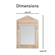Finch Westport Distressed Wood Hanging Wall Mirror White