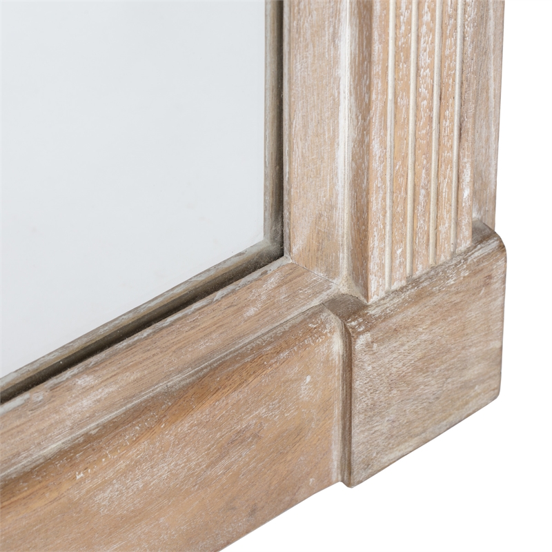Finch Westport Distressed Wood Hanging Wall Mirror White
