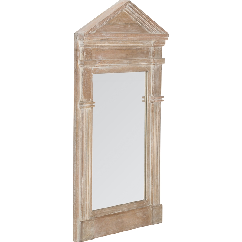 Finch Westport Distressed Wood Hanging Wall Mirror White