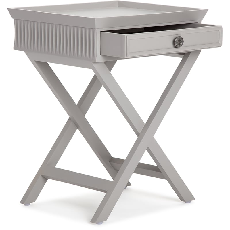 Finch Ashby Bedside Table with Drawer Gray