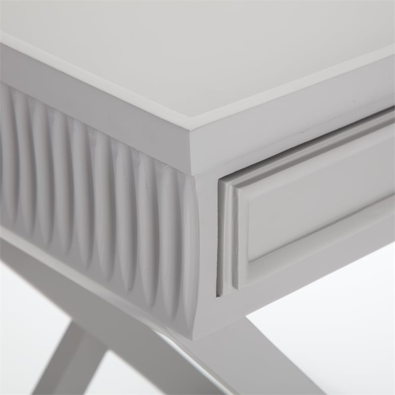 Finch Ashby Bedside Table with Drawer Gray