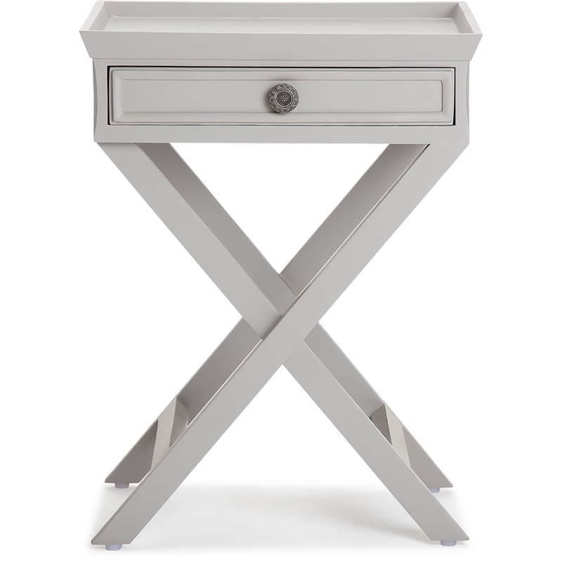 Finch Ashby Bedside Table with Drawer Gray