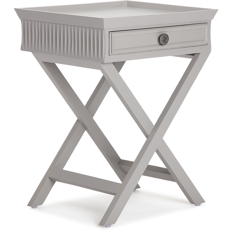 Finch Ashby Bedside Table with Drawer Gray