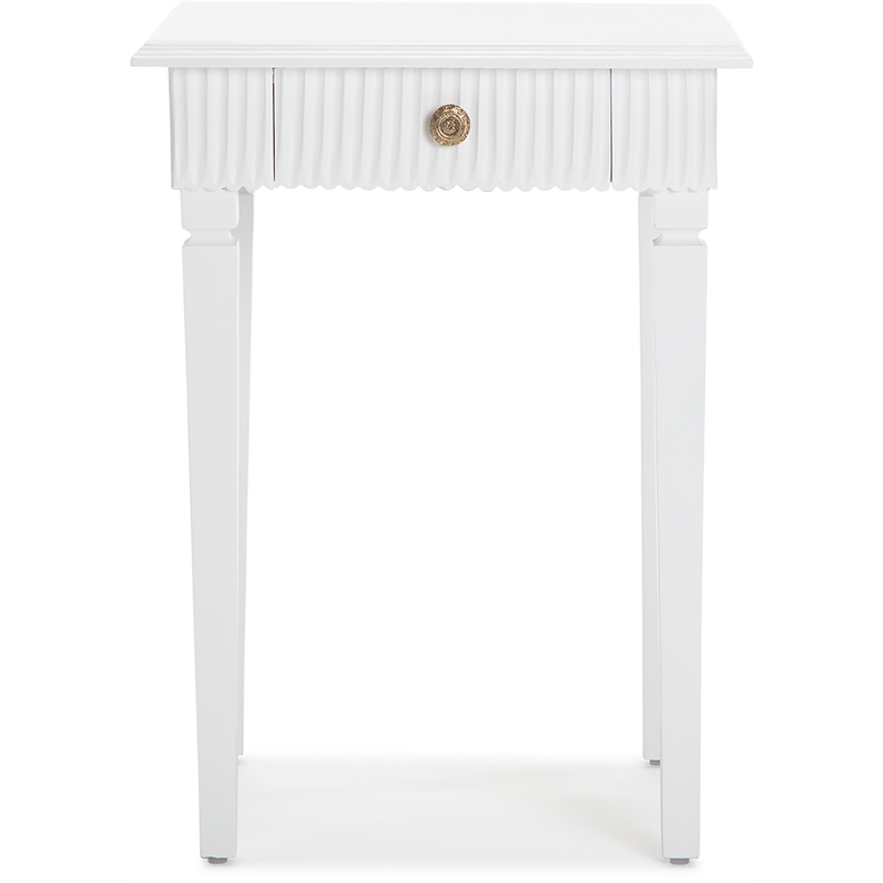 Finch Atwood Side Table with Drawer White