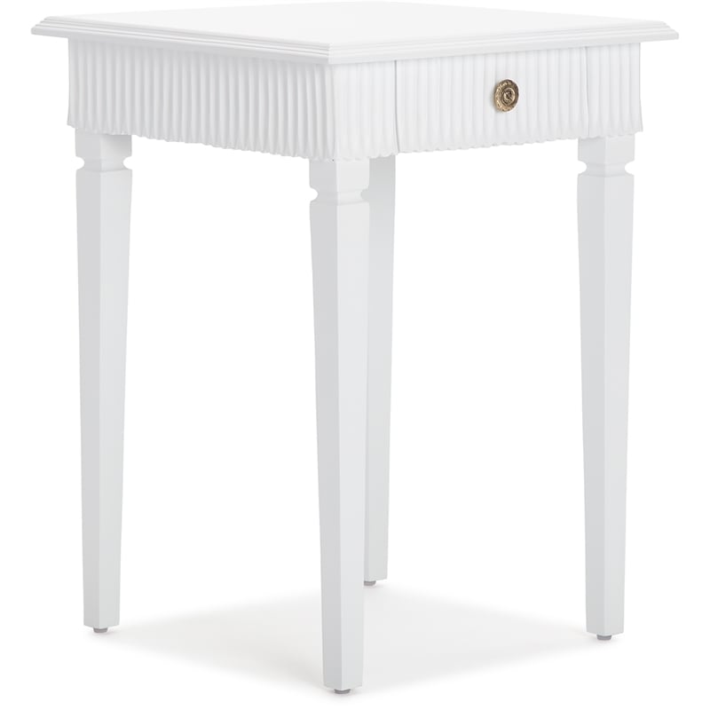 Finch Atwood Side Table with Drawer White