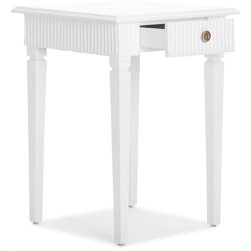 Finch Atwood Side Table with Drawer White