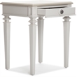 Finch Benson End Table Nightstand with Drawers Light Gray