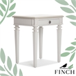 Finch Benson End Table Nightstand with Drawers Light Gray