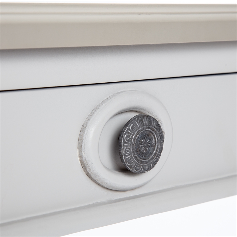 Finch Benson End Table Nightstand with Drawers Light Gray