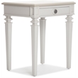 Finch Benson End Table Nightstand with Drawers Light Gray