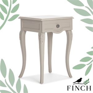 finch heston end table nightstand with drawers gray