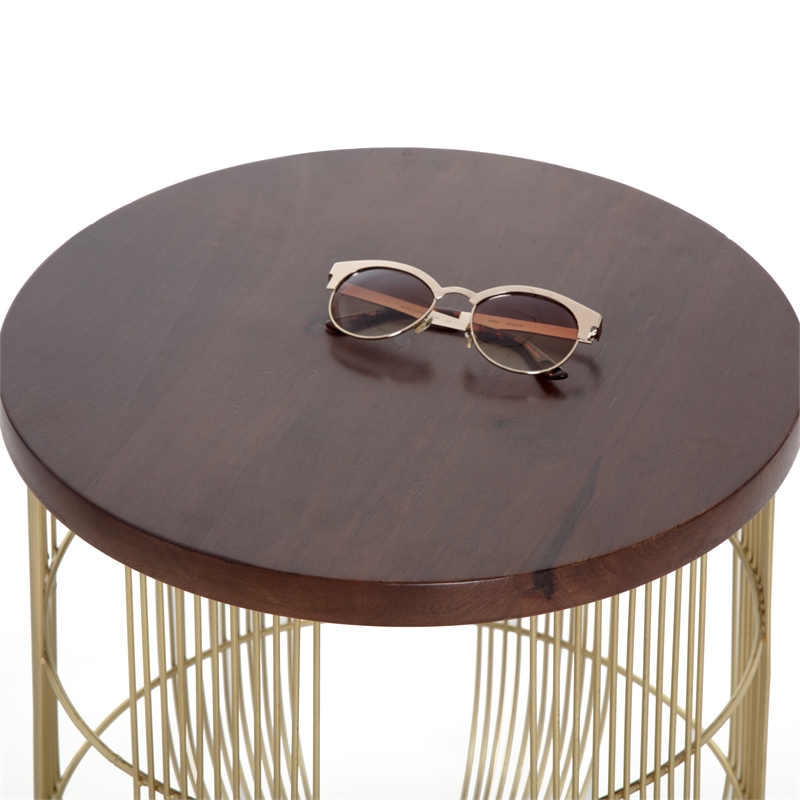 Finch Maxwell Metal Side Table Gold