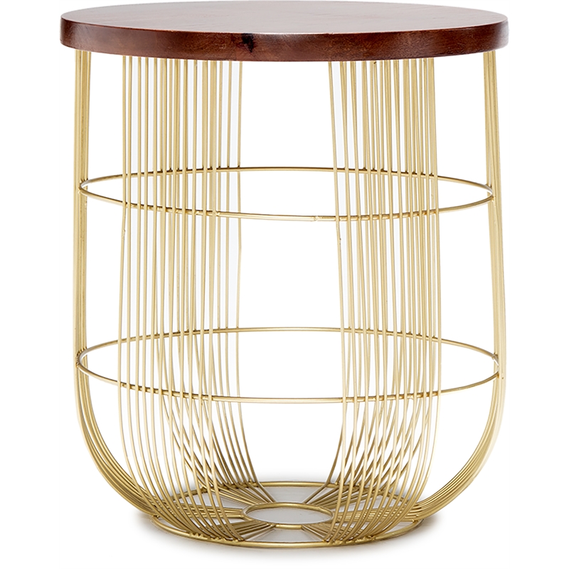 Finch Maxwell Metal Side Table Gold