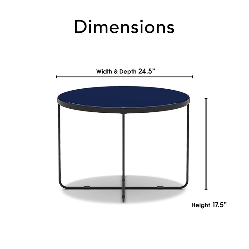 Finch Thomas Round Coffee Table Blue
