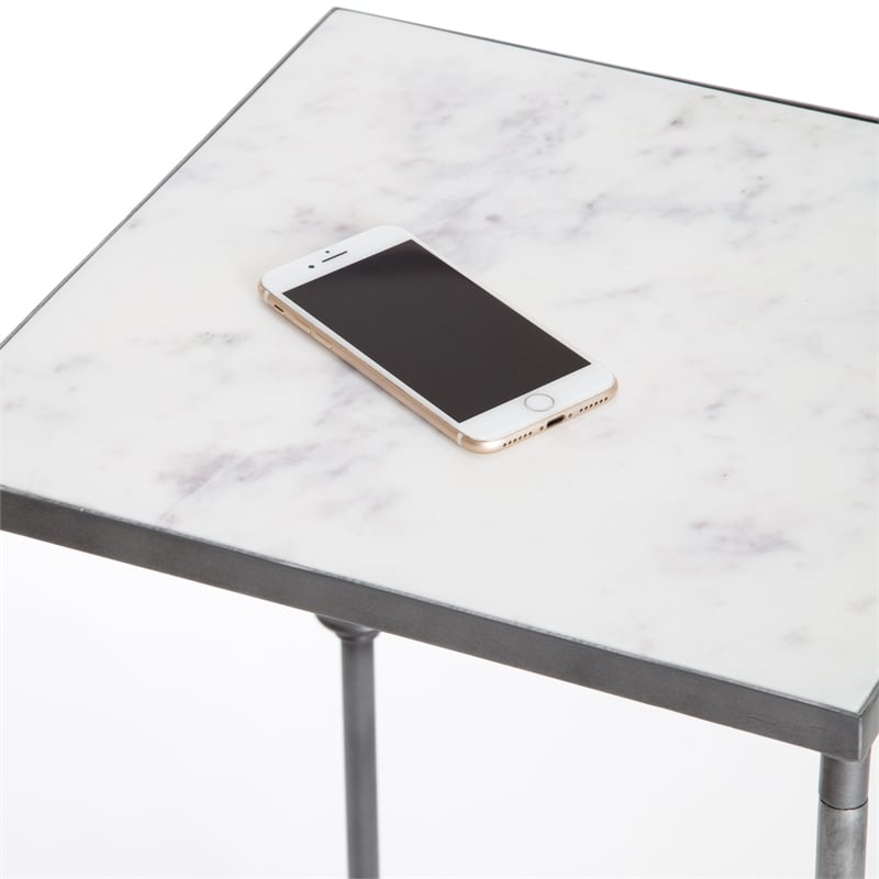 Finch Berlin Solid Marble Side Table White