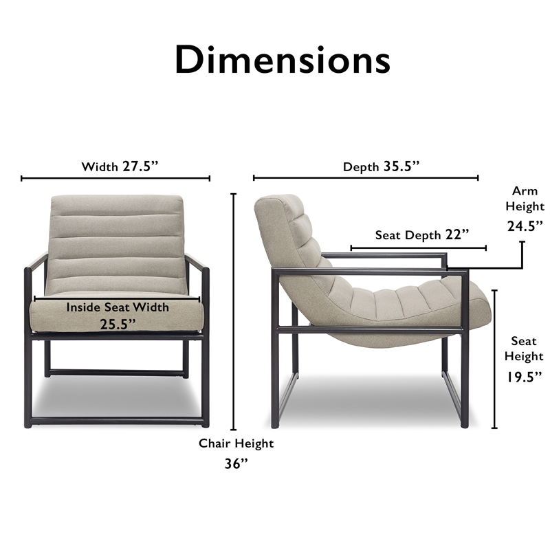 Tommy Hilfiger Dawson Tufted Armchair Beige