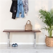 Finch Hamilton Wood and Metal Bench Dark Walnut Brown