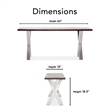 Finch Hamilton Wood and Metal Bench Dark Walnut Brown