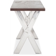 Finch Hamilton Wood and Metal Bench Dark Walnut Brown