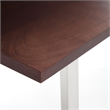 Finch Lionel Wood and Stainless Steel Metal Bench Dark Walnut Brown