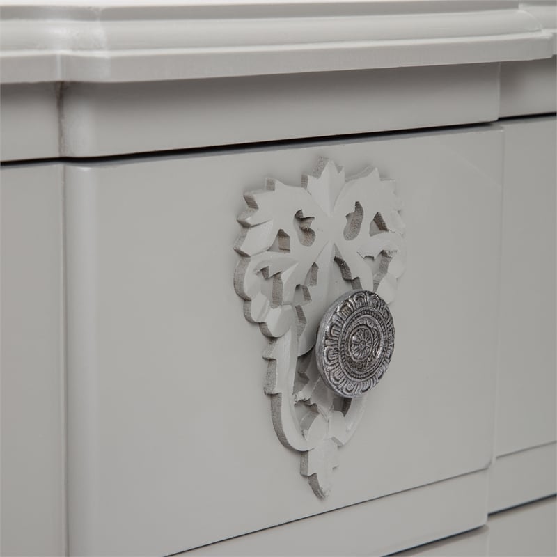 Finch Maslow Side Table with Two Drawers Gray