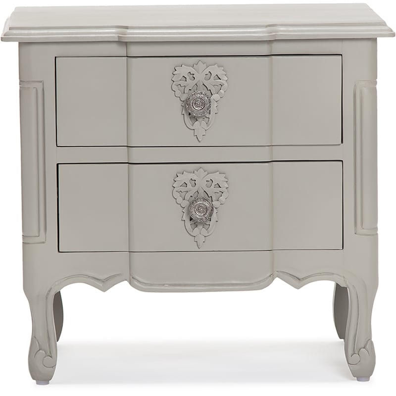 Finch Maslow Side Table with Two Drawers Gray