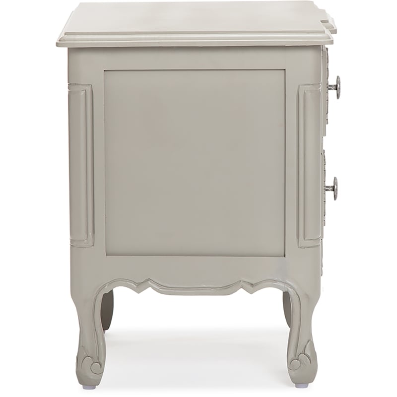 Finch Maslow Side Table with Two Drawers Gray