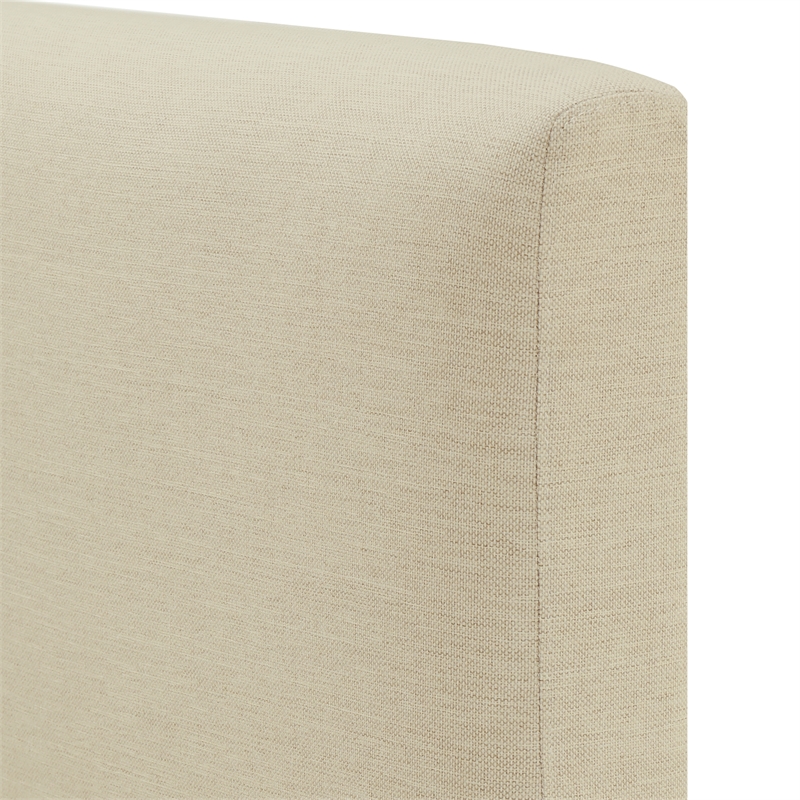 Finch Maxwell Storage Bed with Adjustable Height Headboard King Size Beige
