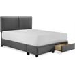 Finch Maxwell Storage Bed with Adjustable Height Headboard King Size Dark Gray